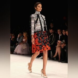 ◇$3,900 OSCAR DE LA RENTA TWEED MULTI JACKET US L